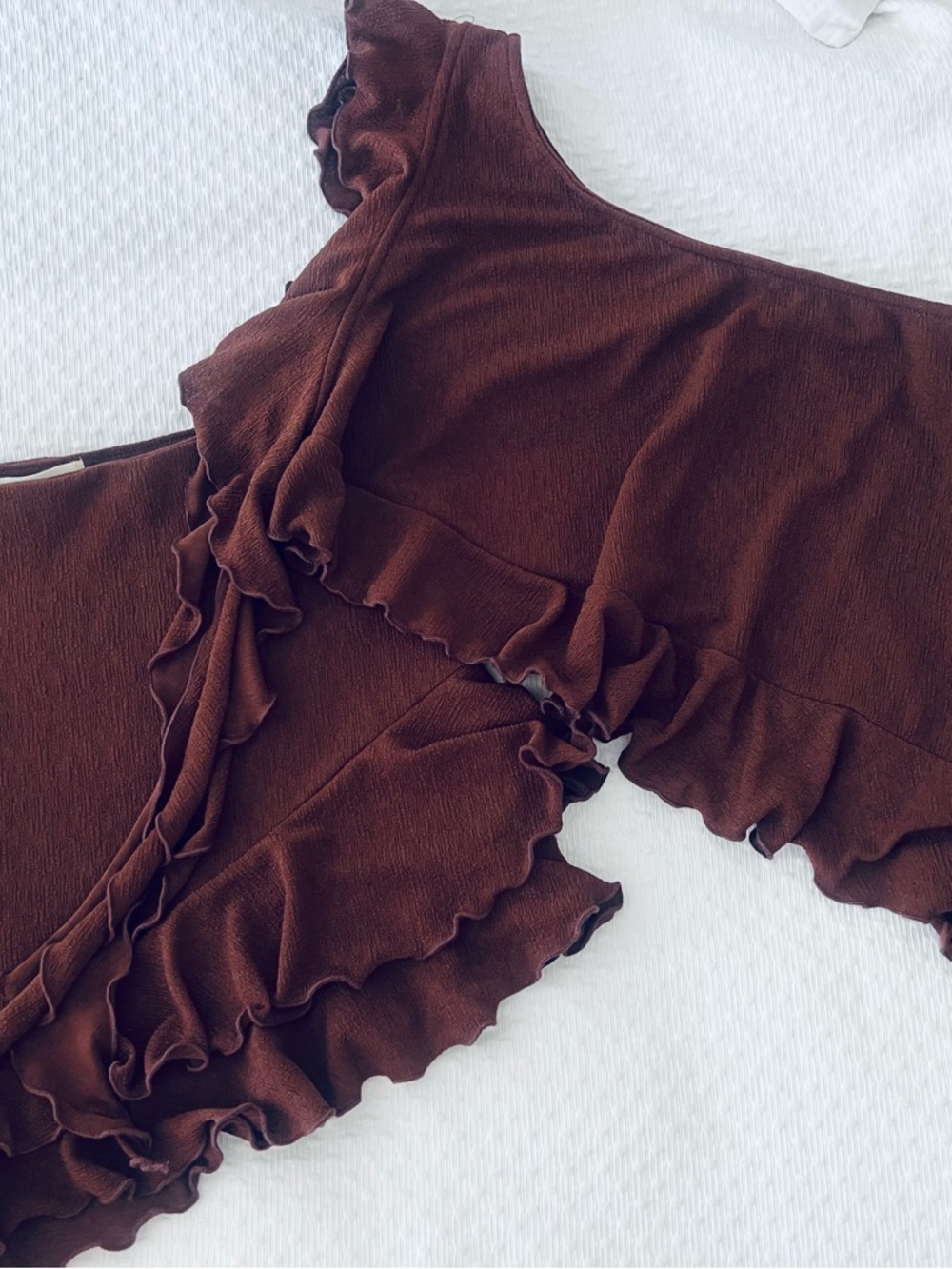 RARE *FP Beach Free People Brown Asymetrical Skirt Set